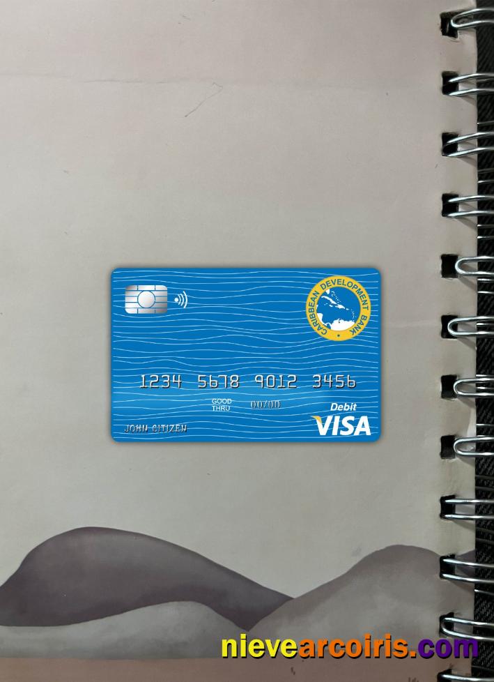 Barbados Caribbean Development Bank visa card debit photolook